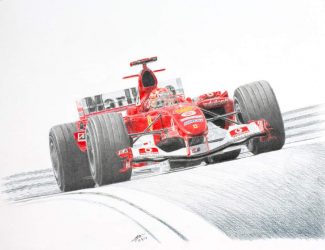 Quando la Formula 1 diventa arte nei disegni di Benetton