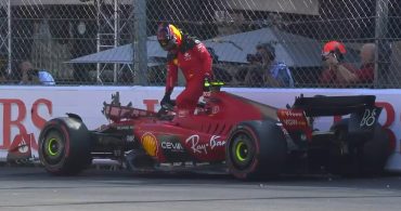 F.1 GP MONACO Ferrari e Red Bull nel primo giorno di prove con Sainz a muro
