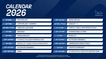 AUTODROMO NAZIONALE MONZA: SVELATO IL CALENDARIO 2026 calendario monza