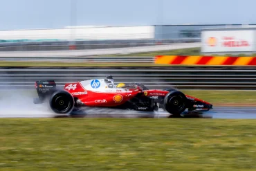Prima giornata di test sul bagnato a Fiorano con Hamilton 09042026_sf_pirellifiorano_lh_-03713-2