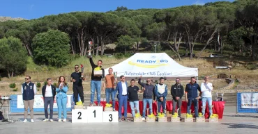 Bilancio più che positivo per il 15° Slalom Guspini-Arbus, 4° Memorial Ignazio Pani, valido per il Campionato Nazionale Slalom Un momento della premiazione del 15° Slalom Guspini-Arbus